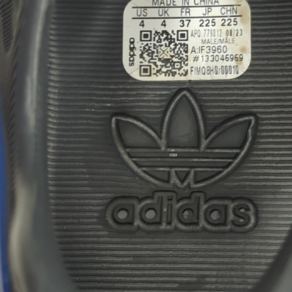 Adidas Adifom Climacool Shoes Mens Size 4 Black Blue Slides Sandals Clogs - Picture 6 of 7